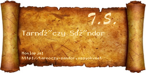 Tarnóczy Sándor névjegykártya